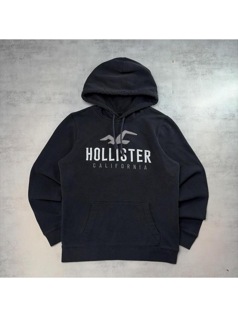 Y2K Black Hollister Surf Grunge Skater Hoodie